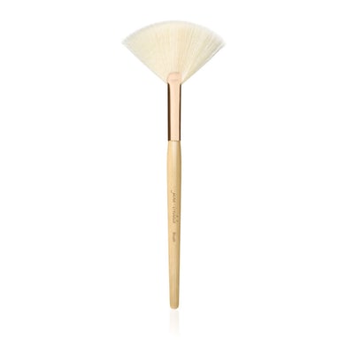 White Fan Brush - Rose Gold